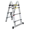 Double collapsable 2.5+2.5m hinge retractable UK staircase ladders with CE/SGS/AS/NZS
